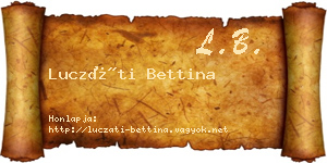 Luczáti Bettina névjegykártya